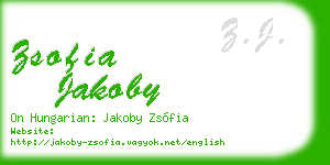 zsofia jakoby business card