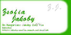 zsofia jakoby business card